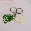 Custom forest advertising rubber promotional pvc keyring